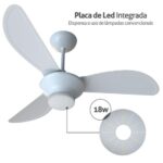 Imagem de Ventilador de Teto Ventisol Wind Plus Inverter Branco Controle Remoto Led Inclusa - Bivolt