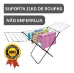 Imagem de Varal De Chão Com Abas Nápoles Aço Pratico E Econômico 11kg