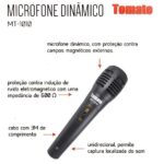 Imagem de Kit 2 Microfone com fio 3 Metros para Karaokê Cabo P10 e adaptador P2