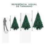 Imagem de Árvore Natal Tradicional Dinamarca Verde 180cm 580 galhos - Magizi