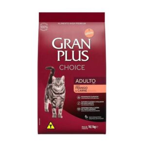 Imagem de Ração GranPlus Choice Gatos Adultos Frango e Carne 10,1kg