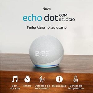 Imagem de Echo Dot 5 geração com Relógio Smart speaker com Alexa Lançamento BRANCO