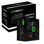 Imagem de Fonte Gamemax, 600W, 80 Plus White, PFC Ativo, Bivolt, Preto - GS600