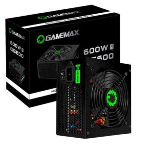 Imagem de Fonte Gamemax, 600W, 80 Plus White, PFC Ativo, Bivolt, Preto - GS600