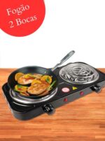 Imagem de Fogão Elétrico Fogareiro Portátil Cooktop 2000w 220v 2 Bocas