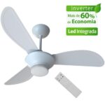 Imagem de Ventilador de Teto Ventisol Wind Plus Inverter Branco Controle Remoto Led Inclusa - Bivolt