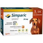 Imagem de Simparic 20 mg Antipulga, Carrapato e Sarna Cães 5 A 10 Kg Combo 3 Compr. Validade Janeiro 2025