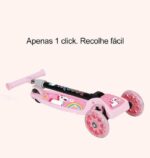 Imagem de Patinete Infantil Com 3 Rodas Dobrável Rosa