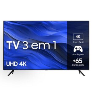 Imagem de Smart TV Samsung 58" UHD 4K 58CU7700 2023, Processador Crystal 4K, Gaming Hub Tela sem Limites