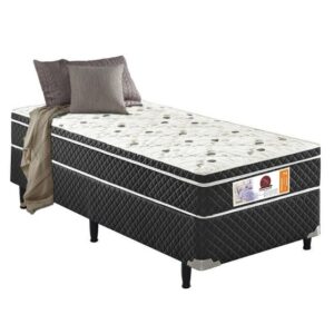 Imagem de Cama Box Solteiro Mola Bonnel Conjugado 50Cm 88x188x50 Inmetro