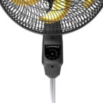 Imagem de Ventilador de Coluna Mallory Chronos Com Controle remoto e painel touch Preto E Dourado 40cm - 127V