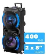 Imagem de Caixa Amplificada Sumay Magnum 800w 2x8 Poleg Bluetooth Usb - Karaokê - Microfone C/Fio - Multimídia