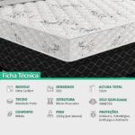 Imagem de Cama Box Casal Molas Ensacadas Ultra Confort + 2 Travesseiros Vstore 138x188x52cm