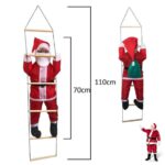 Imagem de Papai Noel Subindo Escada Boneco Extra Grande 70cm escada 110cm