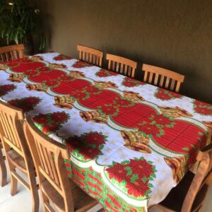 Imagem de Toalha de Mesa Natal Retangular 8 Lugares Decoração Natalina