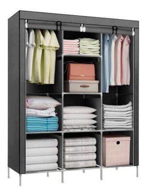 Imagem de Guarda Roupa Dobrável Organizador De Roupa Cinza 88130b