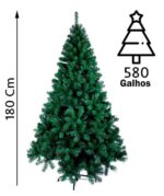 Imagem de Árvore De Natal Luxo Pinheiro Fácil Montar 180 Cm 580 Galhos Dinamarca