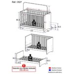 Imagem de Berço 3 em 1 para Colchão 60 x 130 cm Multimóveis Branco