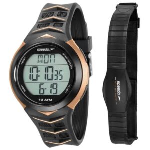 Imagem de Relogio Digital Speedo Dourado Com Monitor Cardiaco