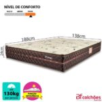 Imagem de Colchão Casal Ortopédico Firme Espuma D33 Antialérgico Certificado Bege 138x188x24cm  BF Colchoes