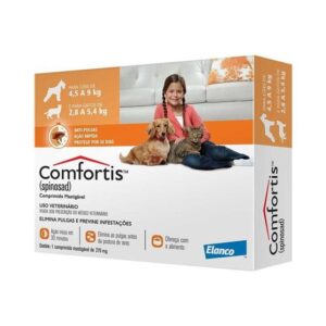 Imagem de Antipulgas Elanco Comfortis 270 mg - Cães de 4,5 a 9Kg e Gatos de 2,8 a 5,4Kg