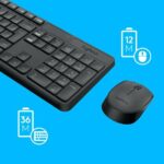 Imagem de Combo Teclado e Mouse sem fio Logitech MK235 com Conexão USB, Pilhas Inclusas e Layout ABNT2 - 920-007903