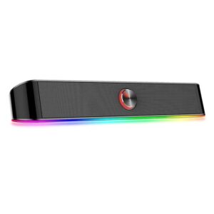 Imagem de Soundbar Gamer Redragon Adiemus, 6W RMS, RGB, USB, 150Hz/20KHz, Botão Touch, Preto - GS560