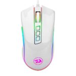 Imagem de Mouse Gamer Redragon Cobra, RGB, 7 Botões, 10000DPI, Lunar White - M711W