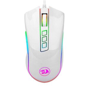 Imagem de Mouse Gamer Redragon Cobra, RGB, 7 Botões, 10000DPI, Lunar White - M711W