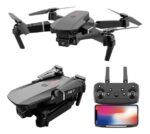 Imagem de Drone profissional e88 4K grande angular 3 baterias wifi HD