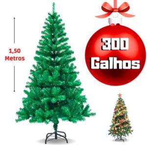 Imagem de Arvore De Natal Pinheiro Verde 1,50 Metros 300 Galhos Premium Cheia Luxo