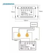 Imagem de Interruptor 4 Botões Inteligente Preto Touch Alexa Google