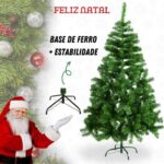 Imagem de Arvore De Natal 180cm Com 320 Galhos Pé de Ferro Verdes Cheia Pinheiro