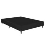 Imagem de Base Cama Box Casal Suede 138x188 Preto