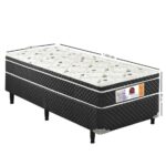 Imagem de Cama Box Solteiro Mola Bonnel Conjugado 50Cm 88x188x50 Inmetro