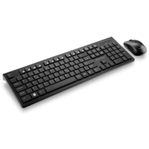 Imagem de Kit Multi Teclado e Mouse Sem Fio Slim, 1200 DPI, Conexão USB, ABNT2, Preto - TC212