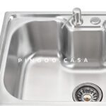 Imagem de Cuba para cozinha gourmet pia aço inox acessórios tábua de corte Nawa Torneira gourmet Munim pingoo