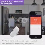 Imagem de Tomada Wifi 16a Alexa Google App Inteligente Pino Grosso Monitoramento de Consumo Energia