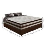 Imagem de Cama Box Casal King 1,93m Colchão Molas Pocket 30cm Love Story 193x203x68cm