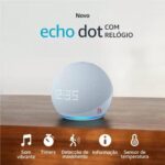 Imagem de Echo Dot (5ª geração) com Relógio e Alexa Música, informação e Casa Inteligente - AZUL