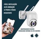 Imagem de Camera Wifi Domo Inteligente Giratória Robo 360 Graus Smart Home HD Seguidora Sem Fio Segurança Vigilância Externa APP Celular Detecta Pessoa IP LAN