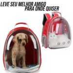 Imagem de Mochila Pet Cães Gatos Visão Panorâmica Astronauta Acrílico