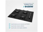 Imagem de Cooktop 4 Bocas Mondial a Gás GLP Preto