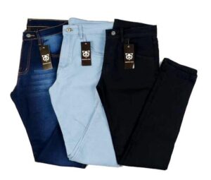 Imagem de kit c/ 3 calças jeans masculina C/Elastano Skynni Oferta ilimitada