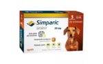 Imagem de Simparic 20 mg Antipulga, Carrapato e Sarna Cães 5 A 10 Kg Combo 3 Compr. Validade Janeiro 2025