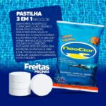 Imagem de Kit 10 Pastilhas De Cloro 3 Em 1 200g Para Piscinas