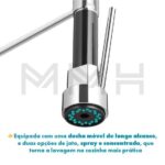 Imagem de Torneira Cozinha Gourmet Bancada Com Spray 50cm - Monocromado