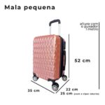 Imagem de Mala de Viagem Bordo 10kg PP C/ Zíper Expansível Padrão ANAC