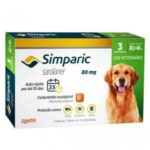 Imagem de Antipulgas Zoetis Simparic 80 Mg Para Cães 20,1 A 40 Kg - 3 Comprimidos