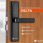 Imagem de Fechadura Digital Eletronica Com Biometria Touch Senha + Chave Delta Kuanttum